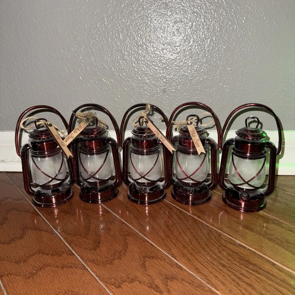 5X Bath & Body Works Red Camping Lantern Wallflower Plug In Diffuser Night Light